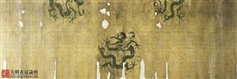 明万历 织金孔雀羽四团龙妆花罗袍料.jpg