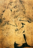 先秦 穿深衣的楚国妇女 湖南长沙陈家大山楚墓帛画 .jpg