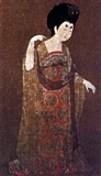 唐 穿大袖纱罗衫、长裙、披帛的贵妇 周昉《簪花仕女.jpg