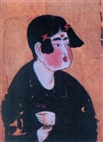 唐 梳双垂髻的妇女 新疆吐鲁番唐墓出土《弈棋仕女图.jpg